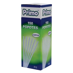 Popote Primo Gigante Blanco 150 PZS