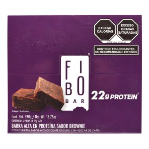 Barra De Proteina Cubierta De Chocolate Oscuro Brownie 65 G (Paquete 6)