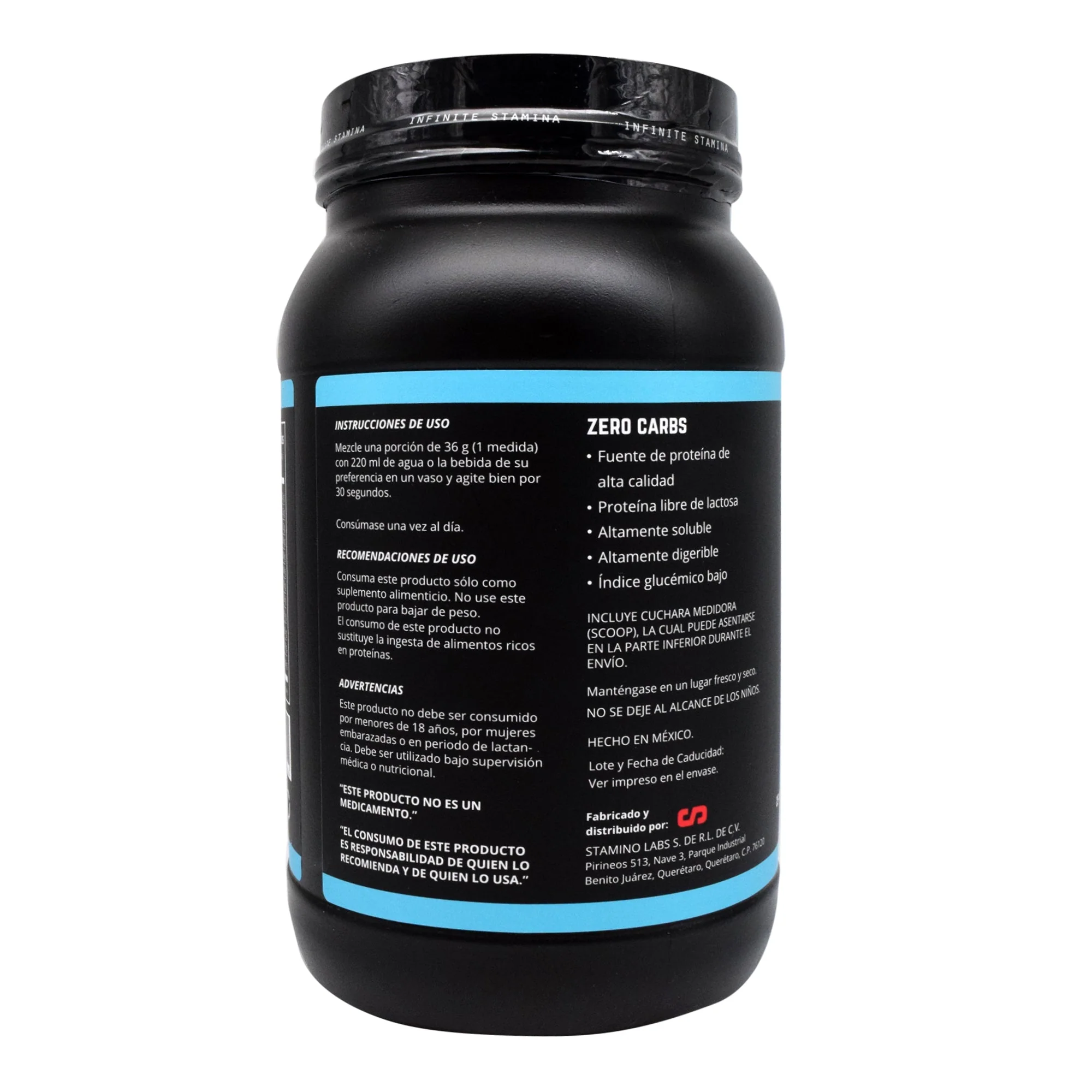 Proteina Zero Carbs Sabor Chocolate 2Lb - Imagen 3