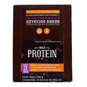 Barra De Proteina Chocolate Naranja 720 G (PAQUETE 16)