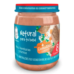 Papilla Gerber Etapa 3 Verduras Res y Arroz 170 GRS