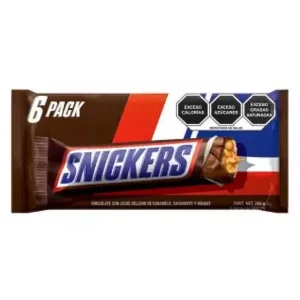 Chocolate Snickers 6 Pzas 48 GRS