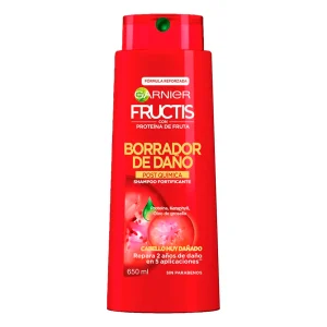 Shampoo Fructis Borrador De Daños Post Química 650 MLL