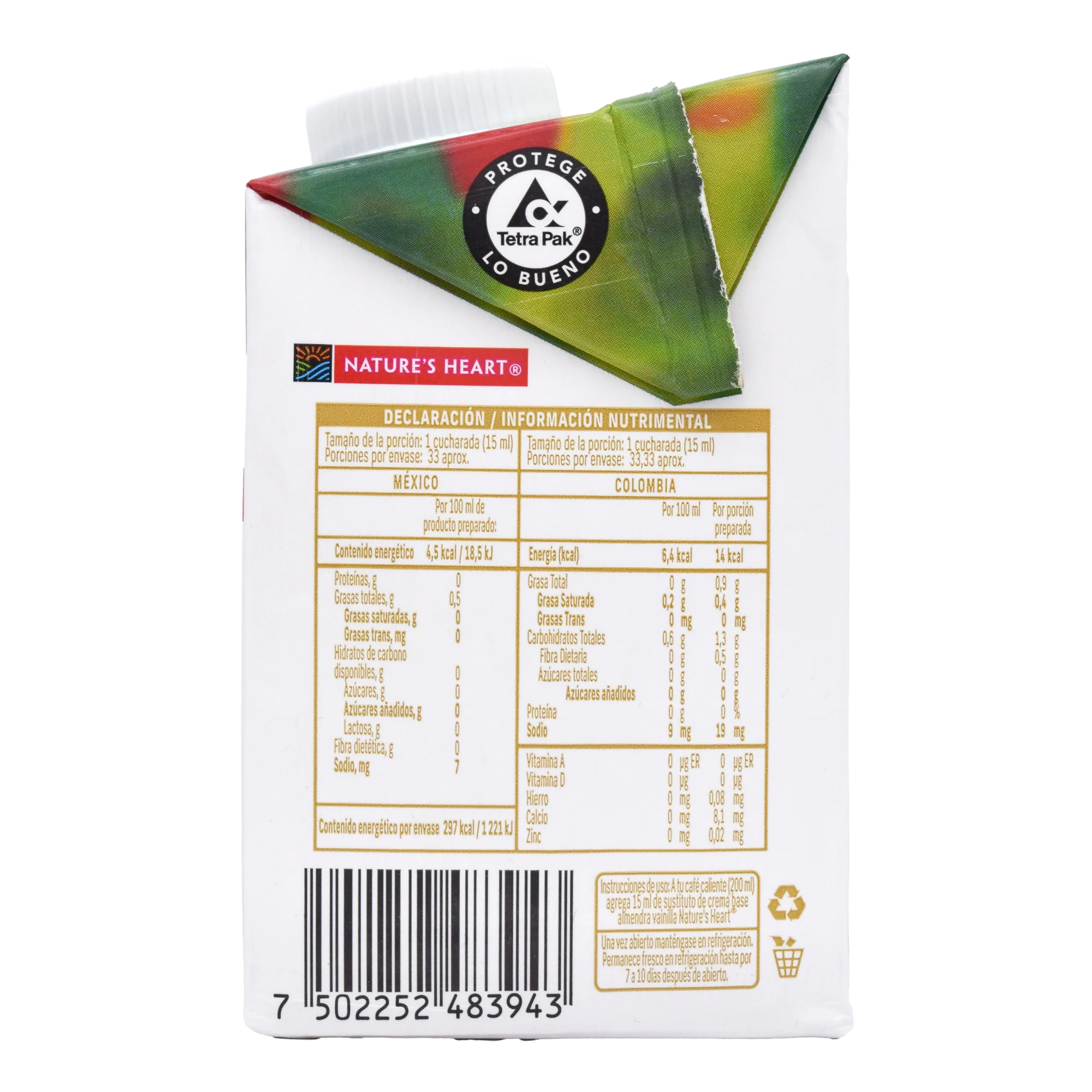 Crema Para Cafe Almendra Vainilla 500 Ml - Imagen 3