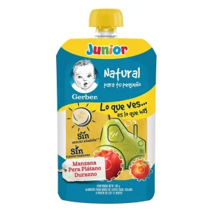 Gerber Junior Squeeze Manzana Pera Durazno Pouch 120 GRS