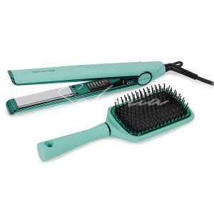Kit Plancha C1 + Cepillo Paddle Brush Corioliss Mint Green