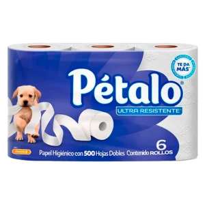Papel Higiénico Pétalo Ultra Resistente 400 Hojas 6 PZS